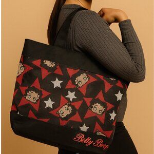 Betty Boop Women's Black Red White Handbag Tote Bag